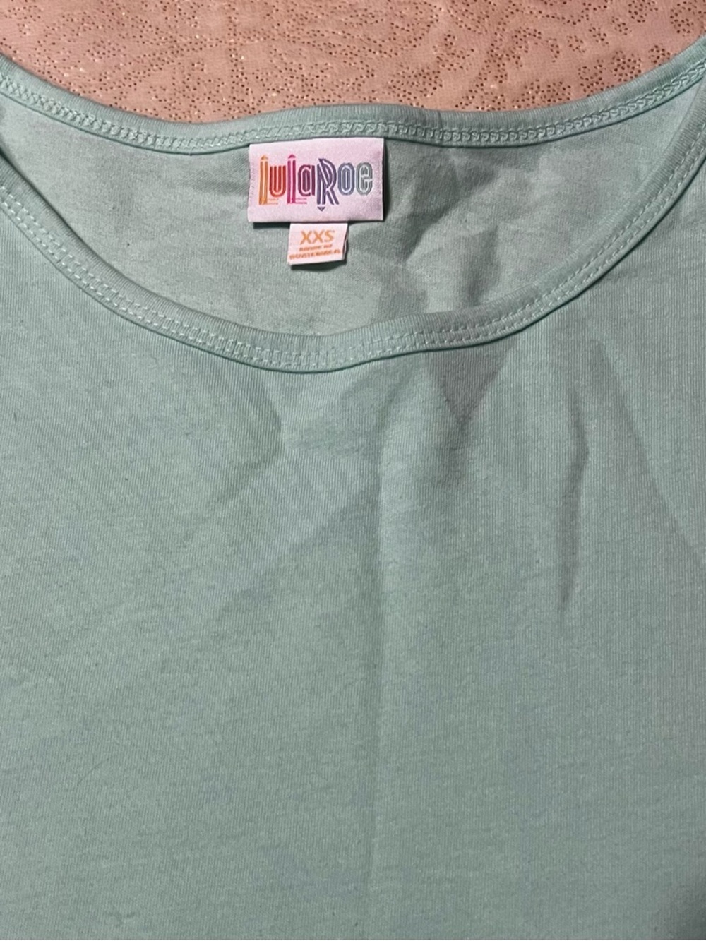 🆕 NWT LuLaRoe Mint Green Hi-Lo Tunic Top Women’s XXS - Picture 3 of 5